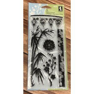 2008 INKADINKADO 98626 ASIAN BY DESIGN CLEAR CLING PHOTOPOLYMER STAMP SET PALM